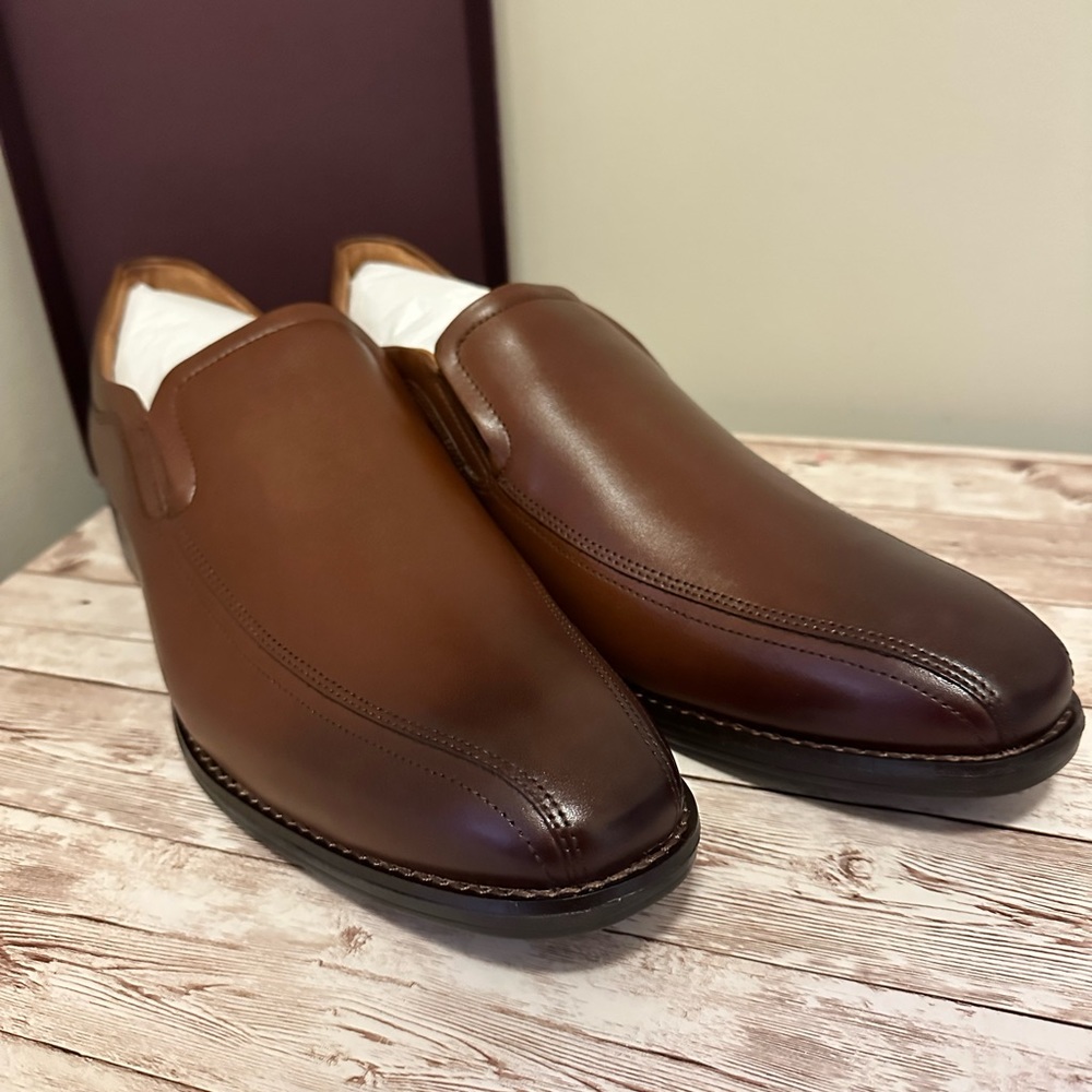 Johnston & Murphy Lewis Venetian Loafer in Tan full grain leather Men’s size 13